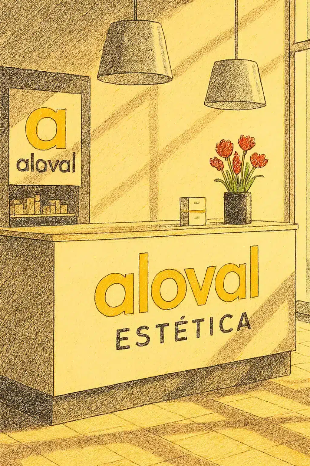 Imagen de la recepción de Aloval Estética