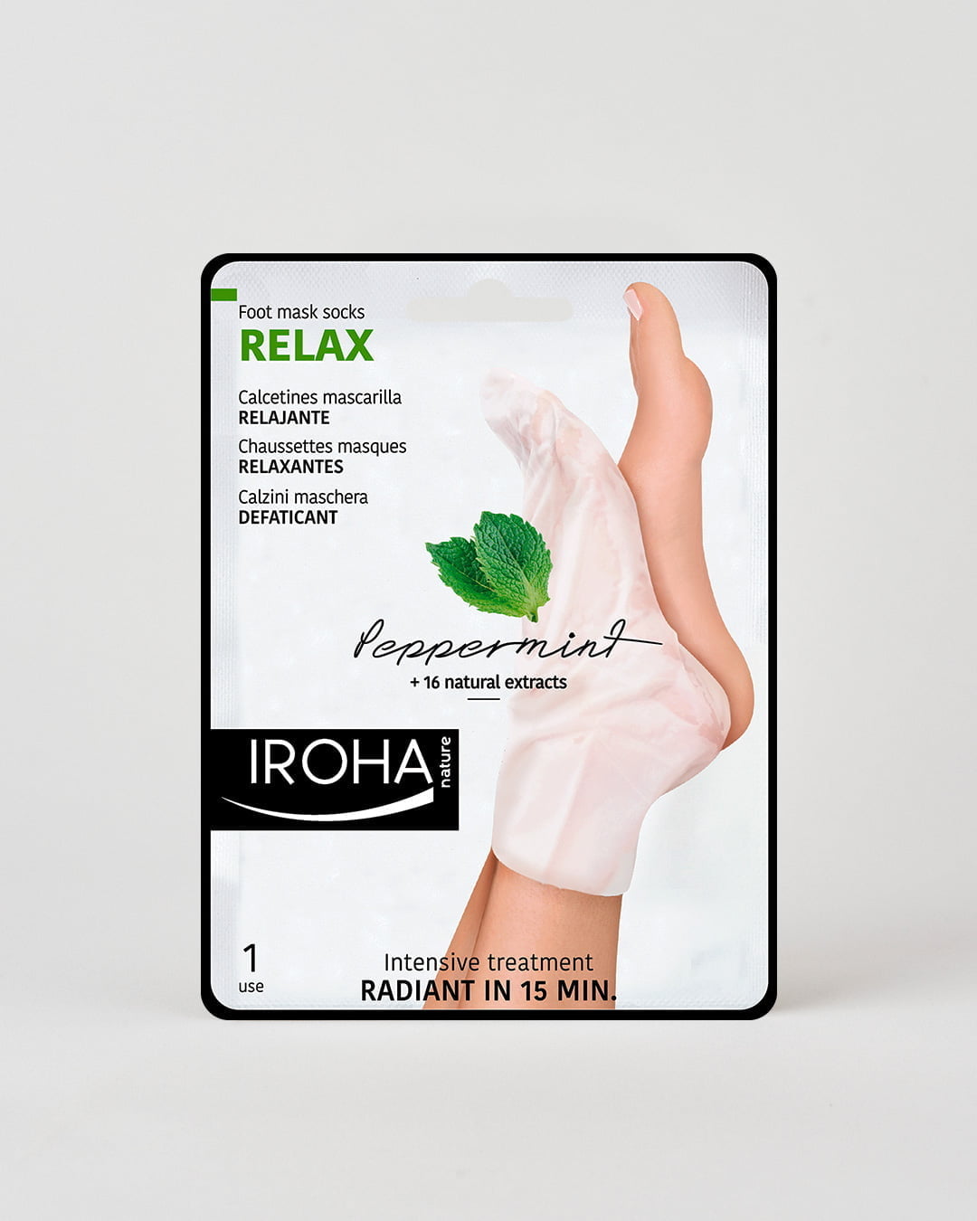 Calcetines Mascarilla Relajantes 1 calcetines mascarilla relajantes menta de iroha nature
